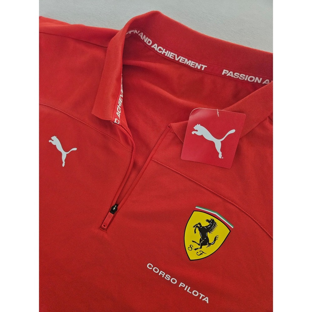 Puma Scuderia Ferrari Corso Pilota Guest Polo Shirt Burnt Red NWT Men's Large
